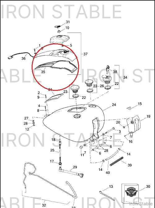 Harley-Davidson Gasket, Console Cover