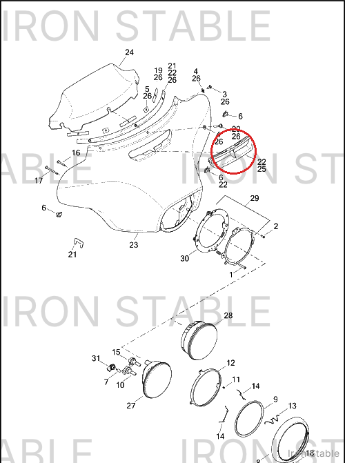 Harley-Davidson Trim-Tape, Frng-Vent, Atmc Red