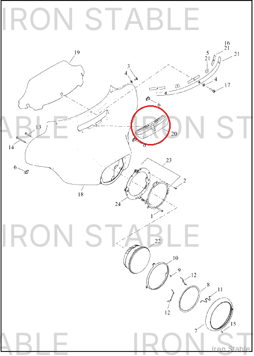 Harley-Davidson Panel, Trim, Air Duct Bzl, W/Tape