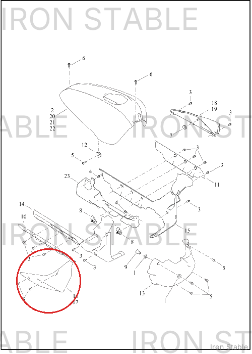 Harley-Davidson Cover, Ev, Ress, Upr, Lh