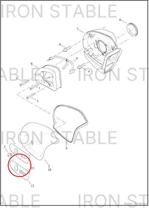 Harley-Davidson Airbox Cover Sub-Component, Insert, 11