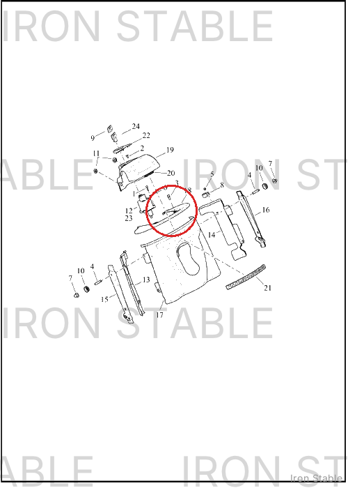 Harley-Davidson Cover, Hdlt, Nacelle, Chrome