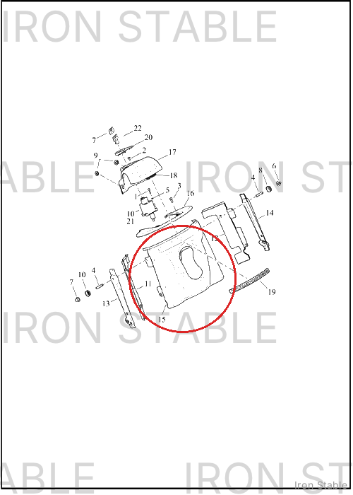 Harley-Davidson Cover, Hdlt, Lh, Nac, Rear, Gblk