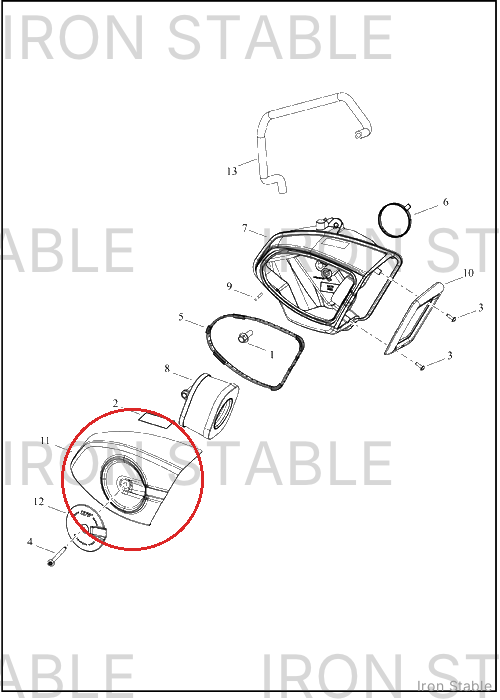 Harley-Davidson Cover, Airbox, Chrome-Assembly, Kit