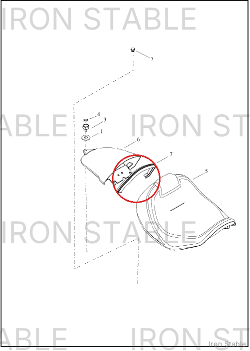Harley-Davidson Cowl, Passenger Seat, Gasket, Front