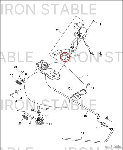 Harley-Davidson Gasket, Fuel Sender