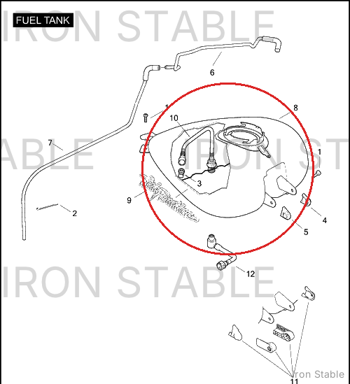 Harley-Davidson F'tank Assembly, W/Medallions