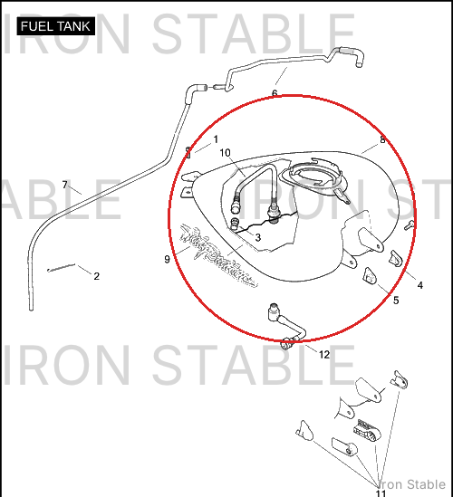 Harley-Davidson F'tank Assembly, W/Medallions