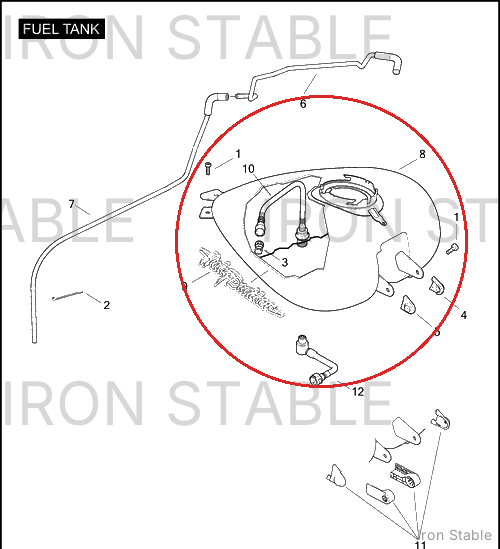 Harley-Davidson F'tank Assembly, W/Medallions