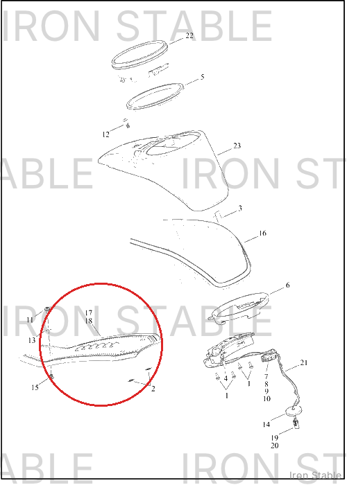 Harley-Davidson Trim, Fuel Tank, Console, Anv