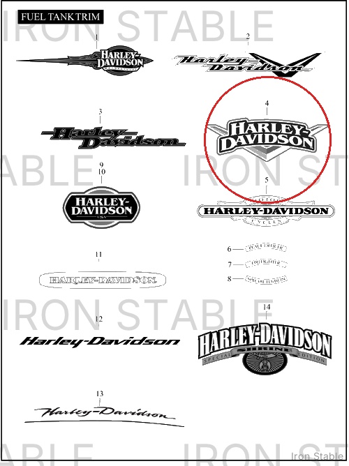 Harley-Davidson Medallion, Lh-F'tank