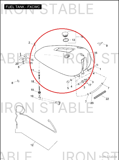 Harley-Davidson Weldment-F'tank, Primed
