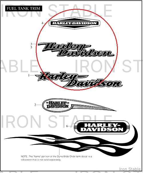 Harley-Davidson Medallion, Rh/F'tank