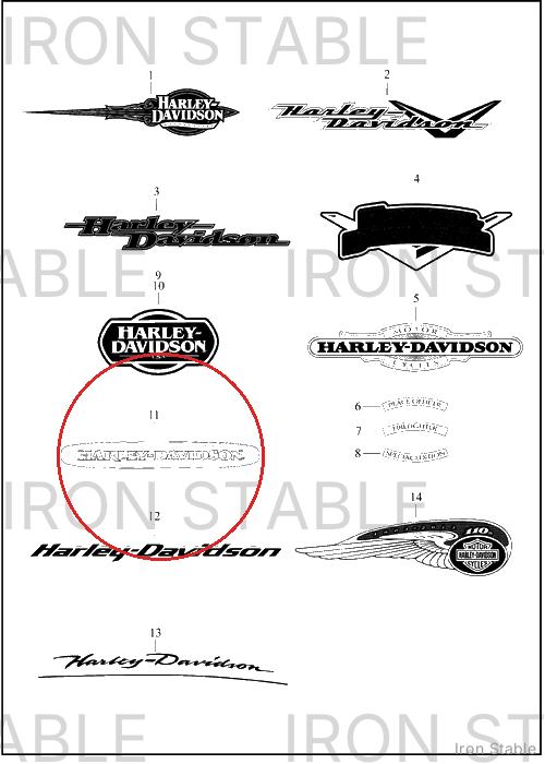 Harley-Davidson Medallion, Rh-F'tank