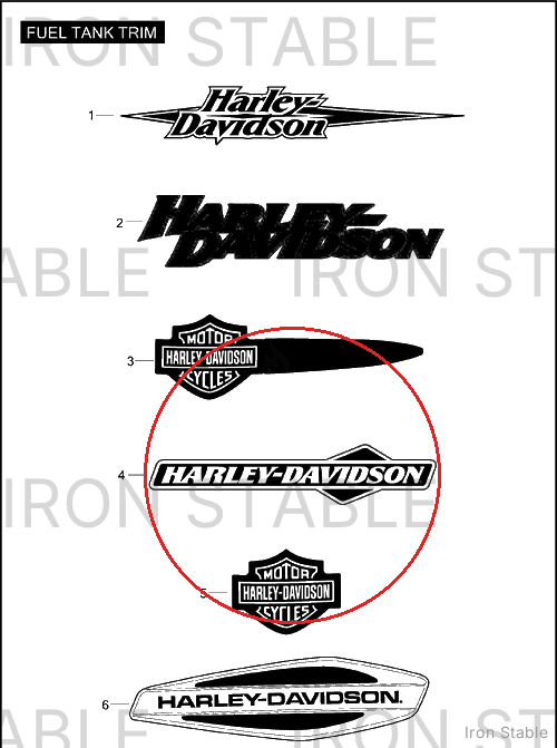 Harley-Davidson Medallion, Lh/F'tank