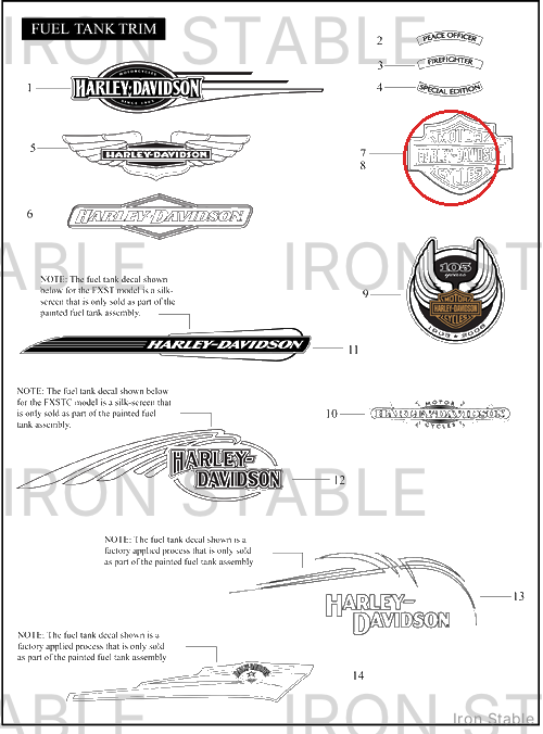 Harley-Davidson Medallion, Lh, Vivid Black/F'tan