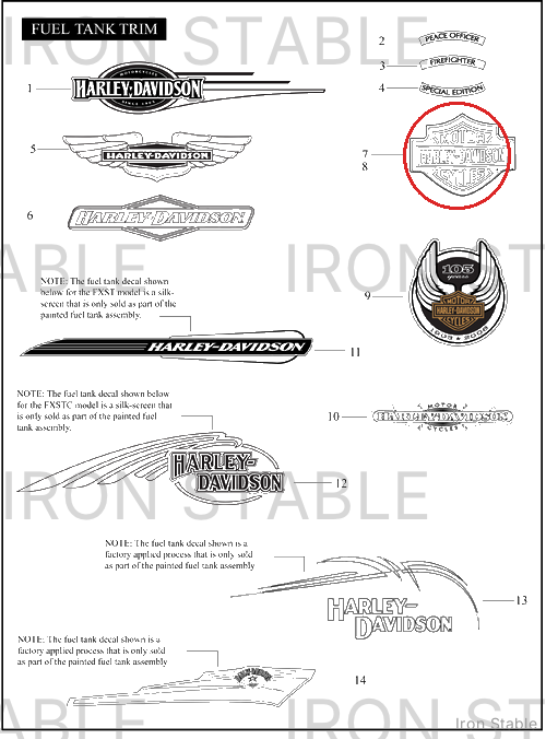 Harley-Davidson Medallion, Rh, Vivid Black/F'tan