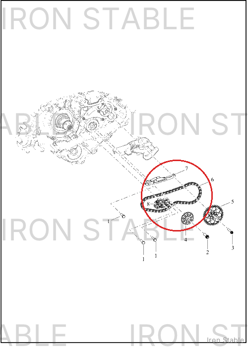 Harley-Davidson Oil Pump Assembly Sub-Component, Chain
