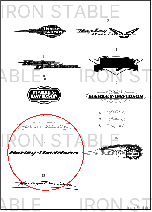 Harley-Davidson Medallion, Rh-F'tank