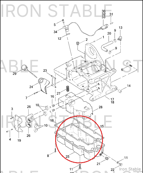 Harley-Davidson Oil Pan Assembly, Pntd Black