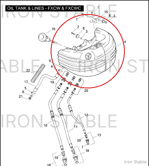 Harley-Davidson Oil Tank Assembly