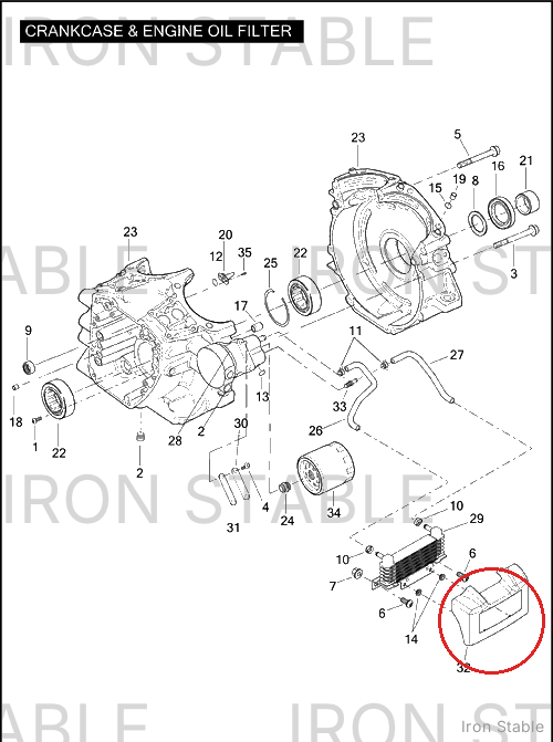 Harley-Davidson Kit-Cover, Oil Cooler, Touring