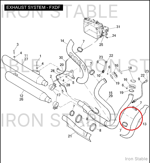 Harley-Davidson Heatshield Assembly, Front, Exhaust, Chr