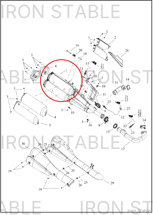 Harley-Davidson Muffler, Muf, Ctlst, Raw, Euro V