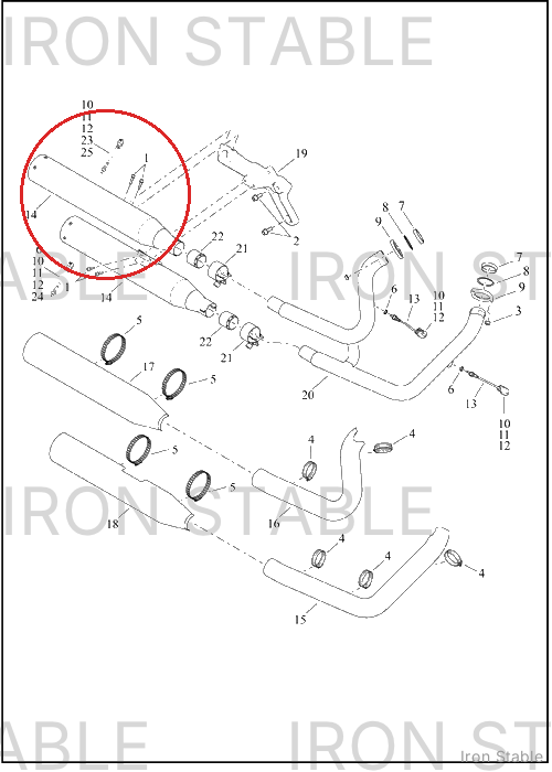 Harley-Davidson Muffler, Chrome, Hdi