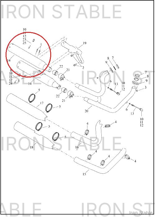 Harley-Davidson Muffler, Chrome, Hdi