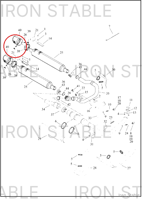 Harley-Davidson Endcap, Muf, Assembly, Chrome