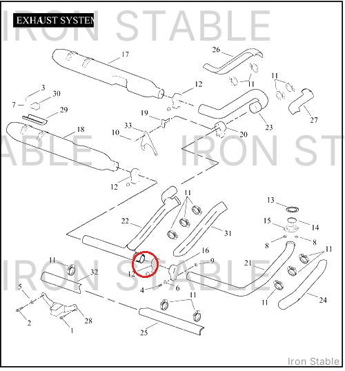 Harley-Davidson Strap/Clamp, Exhaust Mt, Muffler
