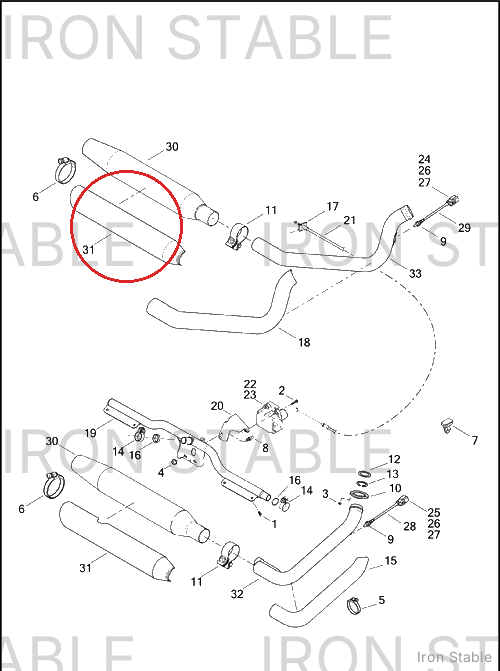 Harley-Davidson Muffler Shield Assembly, Front, Gl