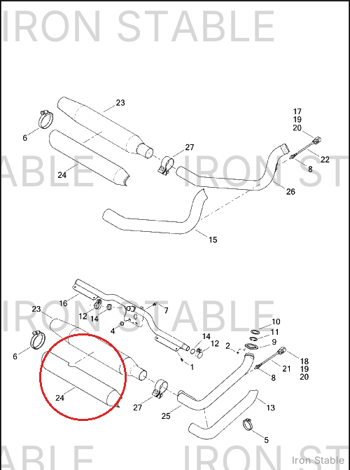 Harley-Davidson Muffler Shield Assembly, Rear