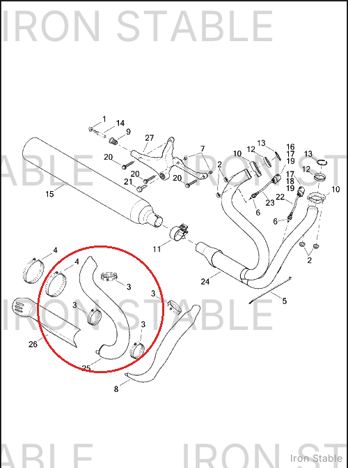 Harley-Davidson Exhaust Shield Assembly, Rr
