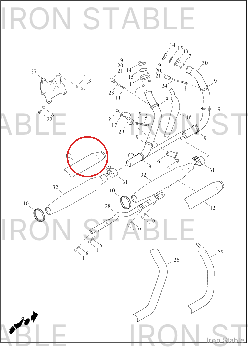 Harley-Davidson Mflr Shield Assembly, Chrome