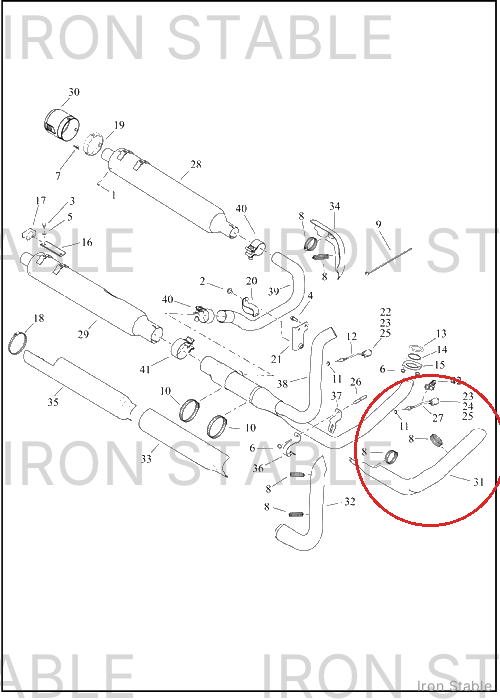 Harley-Davidson Shield, Exhaust, Front Pipe, Sschrm
