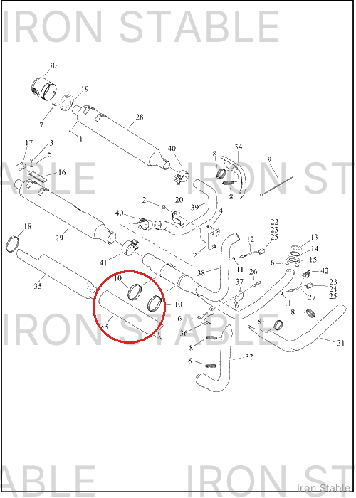 Harley-Davidson Shield, Exhaust, Collector, Satin Chr