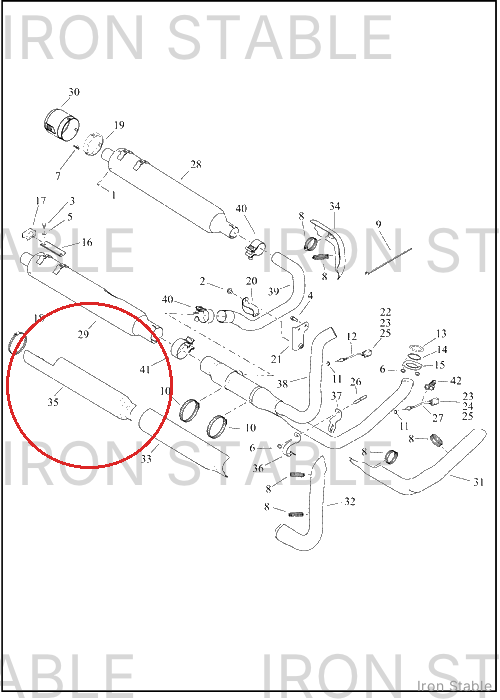 Harley-Davidson Shield, Exhaust, Muf, Rh, Satin Chrome