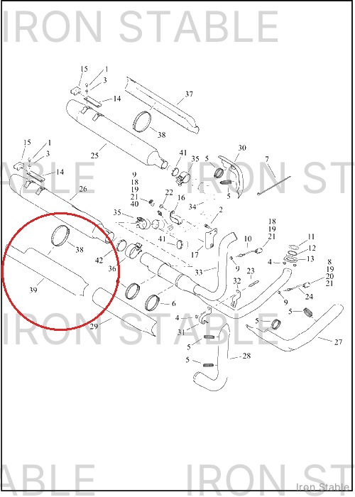 Harley-Davidson Shield, Exhaust, Muf, Rh, Blk