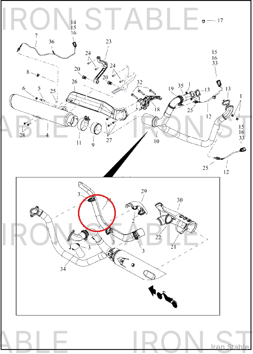 Harley-Davidson Sub-Assembly, Exhaust Shld, Fr, Blk