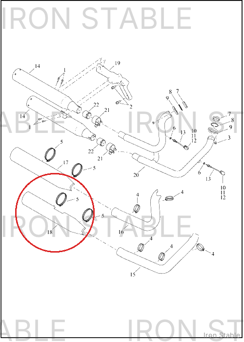 Harley-Davidson Shield, Exhaust, Muf, Btm, Blk