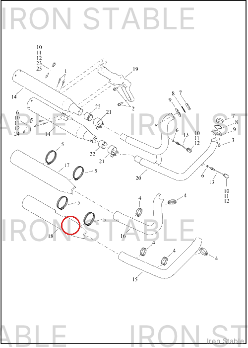 Harley-Davidson Shield, Exhaust, Muf, Chrome, Btm