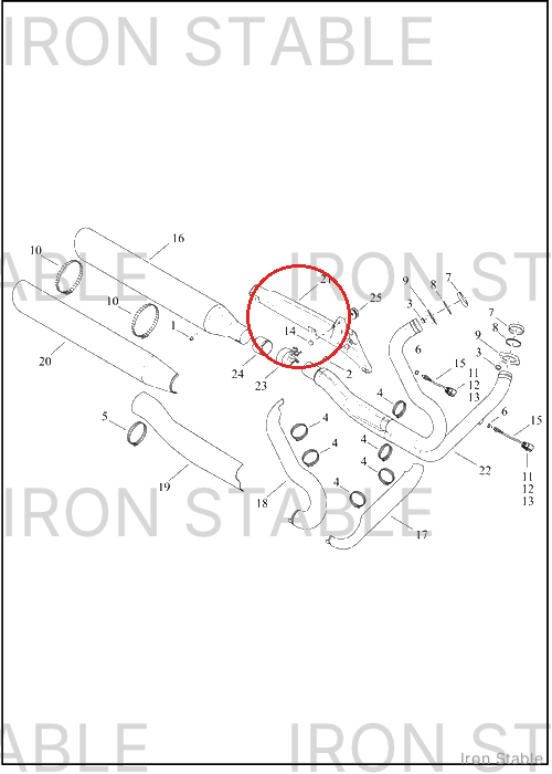 Harley-Davidson Bracket, Exhaust Mt, Muffler