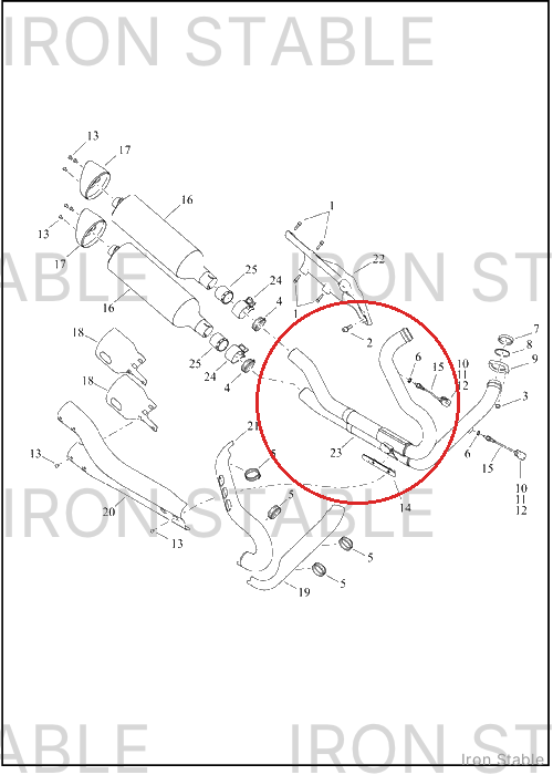 Harley-Davidson Header, Exhaust, Assembly, Hdi