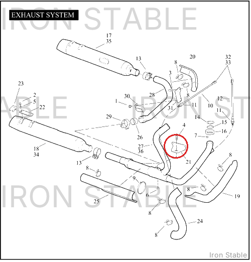 Harley-Davidson Bracket, Exhaust Support