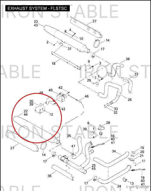 Harley-Davidson Muffler Assembly, Rh, Cat, Chrome/Dom