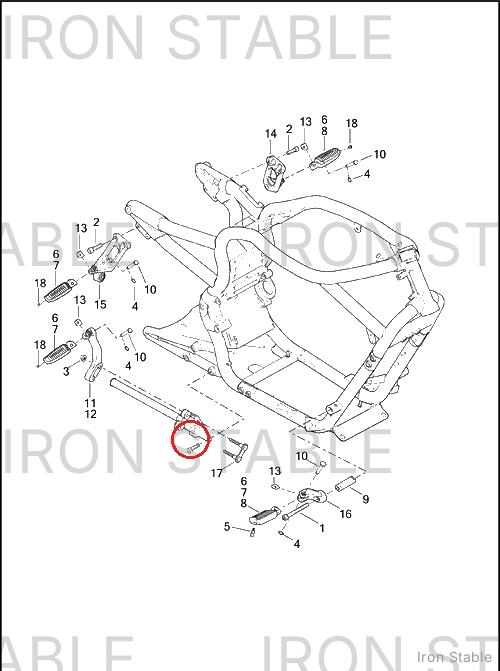 Harley-Davidson Stud Plate, Mflr Mnt