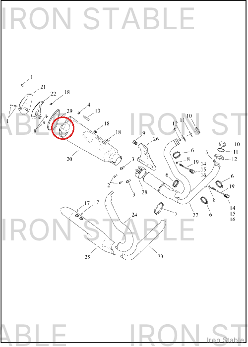 Harley-Davidson Gasket, Exhaust, End Cap