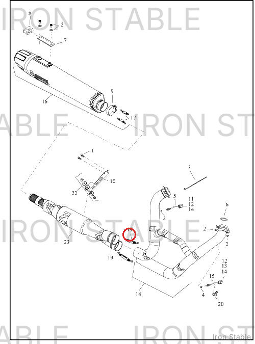 Harley-Davidson Clamp, Exhaust, Spring, Lg